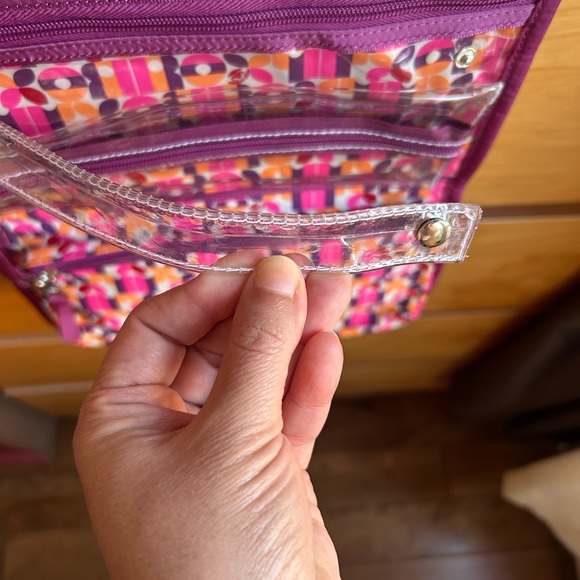 NWT ROXY TOILETRY TRAVEL BAG - Roomy & Multiple Pockets 🟣🟤🟠🟡 - Picture 7 of 8